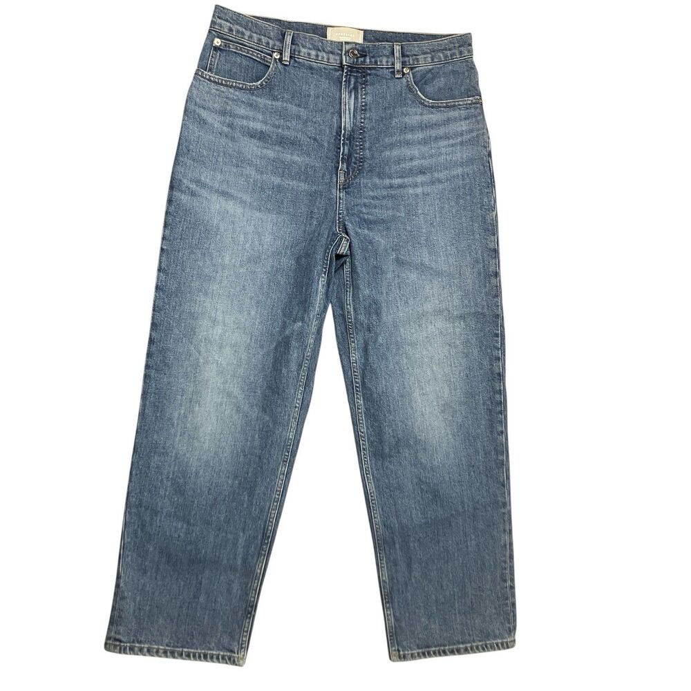 Everlane Wide Leg Organic Jeans 32 Blue Cotton Denim The Way High Jean